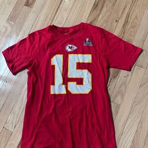 Kansas City Chiefs Patrick Mahomes Nike Red Super Bowl LVIII Name & Number T-Shi